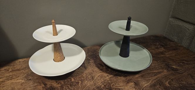 Main Image Cake stand porselain/wood